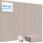 MaxGear Cork Boards for Walls 48" x 36", 12 Pack Navy Blue Felt Wall Tiles Bulletin Boards with Slat Paneling, 3D Panels Push Pin Board for Office Wall Decor