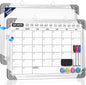 MaxGear Monthly Calendar Dry Erase Board for Wall, 16"x12" Small Hanging Double-Sided White Board, Portable Whiteboard for Planning, Drawing, Memo, to Do List, School, Home, Kitchen, Office