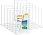 MaxGear Acrylic Sign Holder 8.5x11 Inches Horizontal 6 Pack, Vertical Standing Clear Table Flyer Menu Holders, Double Sided Plastic Display Stand Paper Frames for Office, Store, Restaurants, Landscape