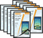 MaxGear Wall Mount Sign Holder 8.5 x 11, Self Adhesive Magnetic Display Picture Frames with Strong Magentic Border and Clear PVC, Document Poster Paper Wall Sign Holder for Home Office Store, 24 Pack