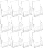 MaxGear Acrylic Brochure Holder 6 x 9 Inches, Clear Plastic Countertop Literature Holders, Bi-fold Flyer Display Stand for Pamphlets, Booklets, Magazines, Menus, Multi Purpose Organizer, 2 Pack