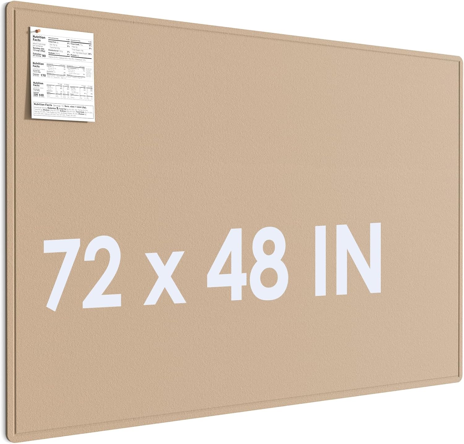 MaxGear Extra Large Bulletin Board 72" x 48", Foldable Felt Board Vision Board Supplies, Cork Board for Office, Home, School, Small Pin Boards for Walls Decorative Display Board Dark Blue