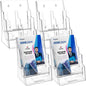 MaxGear Brochure Holder 3 Tier 8.5x11 inch with Removable Divider for 4x9 inch Acrylic Literature Display Stand Clear Plastic Flyer Holder Wall Mount or Countertop Use for Pamphlets, Booklets, 1 Pack
