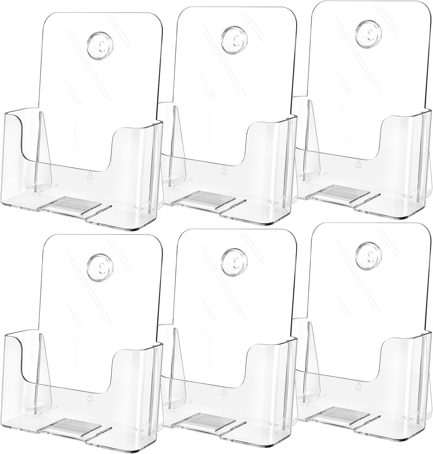 MaxGear Clear Acrylic Brochure Holder 8.5x11 Inch - Desk/Wall Mount, 2-Pack