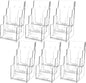 MaxGear Acrylic Brochure Holder, 4 Inch Wide 3 Tier Literature Display Stand, Clear Premium Acrylic Pamphlet Holder, Multi Pocket Wall Mount or Countertop Organizer, Office or Home Use, 2 Pack