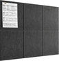 MaxGear Large Cork Board for Wall 36" x 24", Black Bulletin Board, 6 Pack Felt Wall Tiles with Pushpins, Cork Boards for Office Push Pin Board Tack Board Felt Board