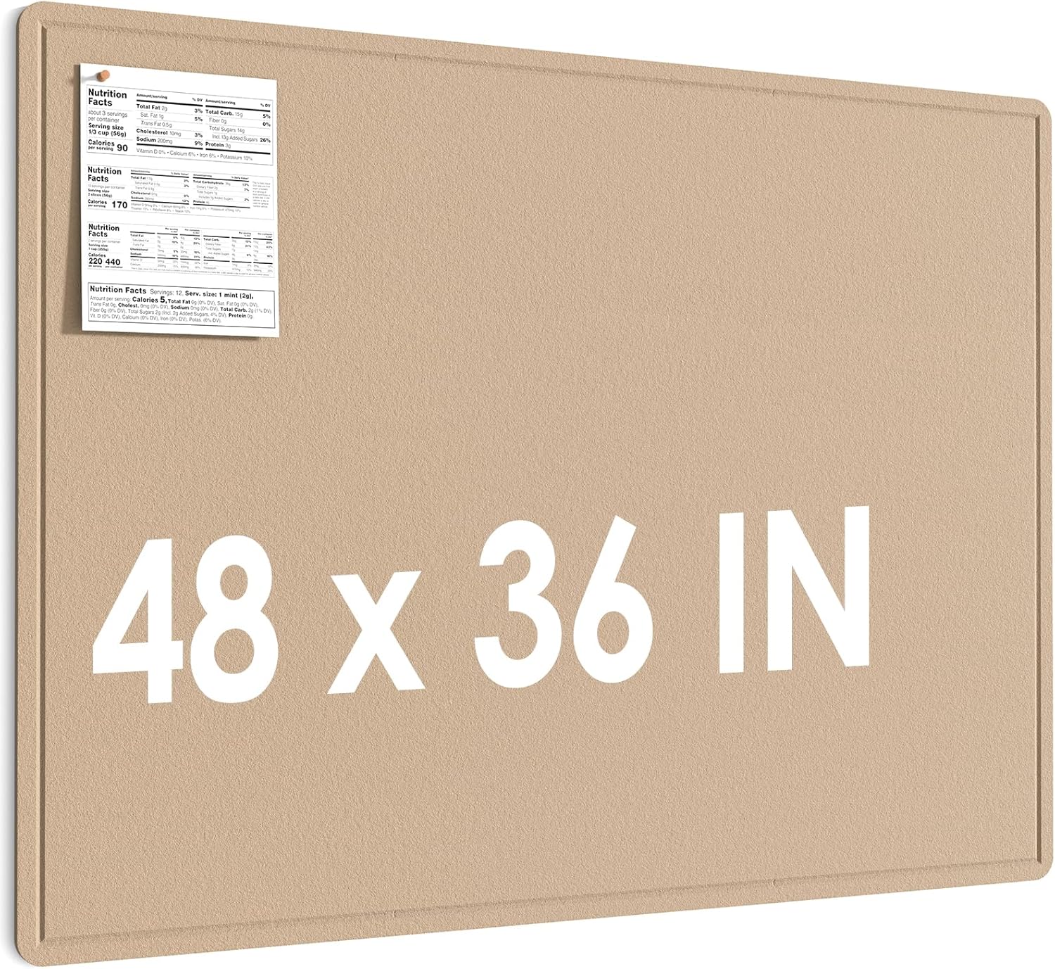 MaxGear Extra Large Bulletin Board 72" x 48", Foldable Felt Board Vision Board Supplies, Cork Board for Office, Home, School, Small Pin Boards for Walls Decorative Display Board Dark Blue