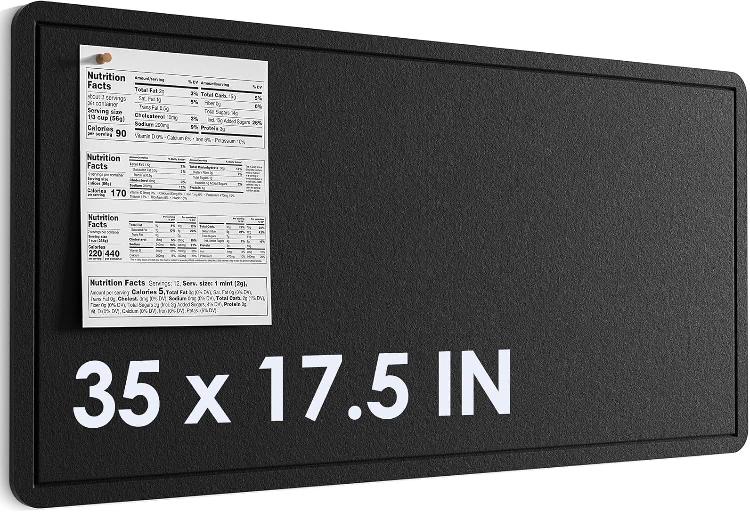 MaxGear Extra Large Bulletin Board 72" x 48", Foldable Felt Board Vision Board Supplies, Cork Board for Office, Home, School, Small Pin Boards for Walls Decorative Display Board Dark Blue