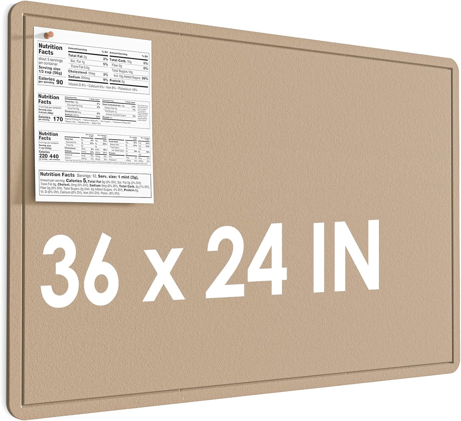 MaxGear Extra Large Bulletin Board 72" x 48", Foldable Felt Board Vision Board Supplies, Cork Board for Office, Home, School, Small Pin Boards for Walls Decorative Display Board Dark Blue
