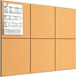MaxGear Large Cork Board for Wall 36" x 24", Black Bulletin Board, 6 Pack Felt Wall Tiles with Pushpins, Cork Boards for Office Push Pin Board Tack Board Felt Board