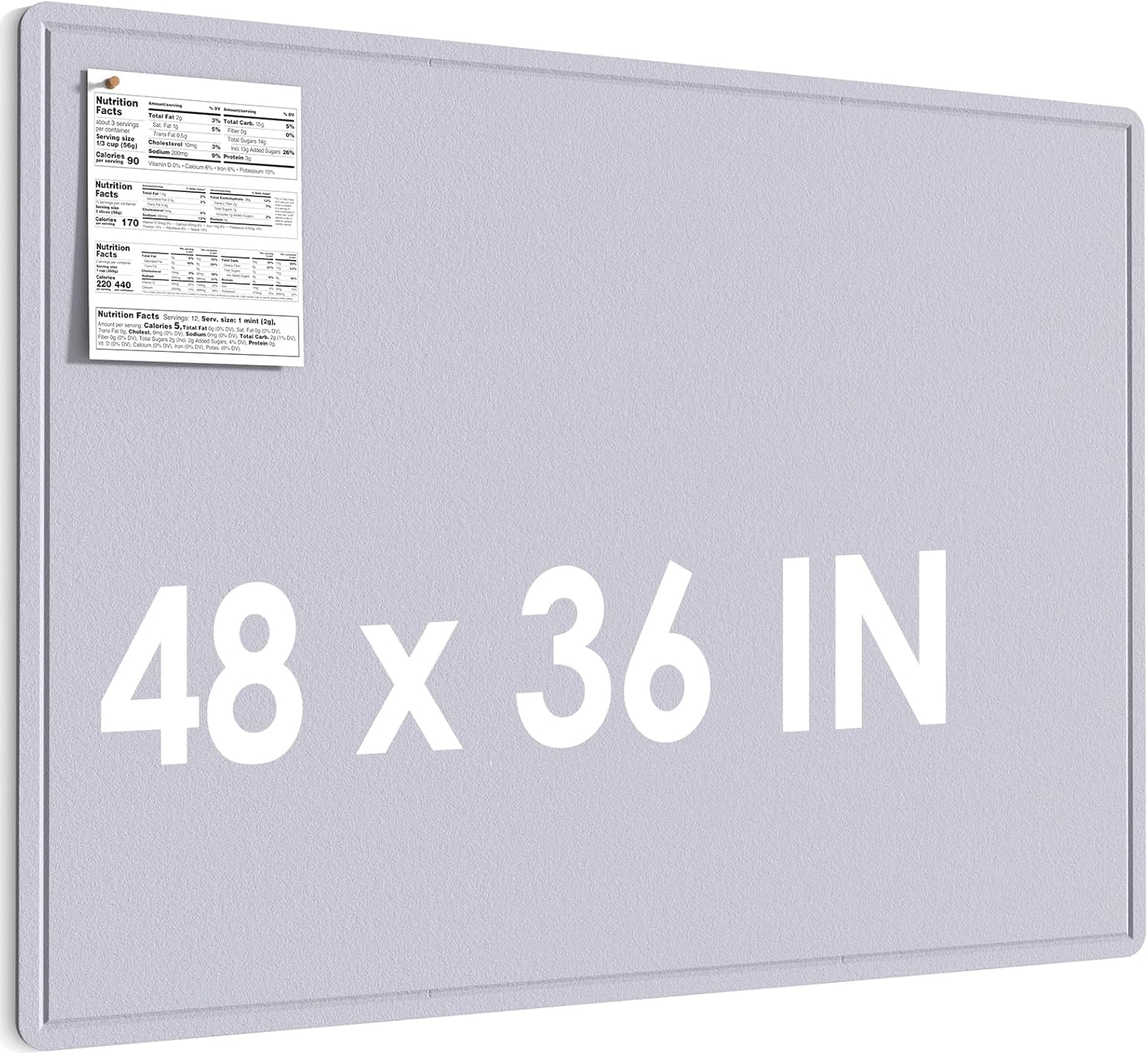 MaxGear Extra Large Bulletin Board 72" x 48", Foldable Felt Board Vision Board Supplies, Cork Board for Office, Home, School, Small Pin Boards for Walls Decorative Display Board Dark Blue