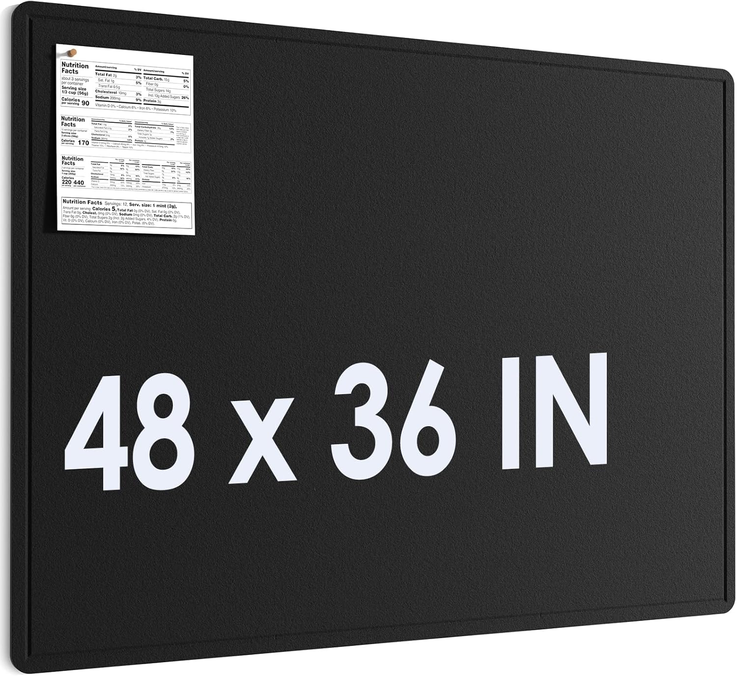 MaxGear Extra Large Bulletin Board 72" x 48", Foldable Felt Board Vision Board Supplies, Cork Board for Office, Home, School, Small Pin Boards for Walls Decorative Display Board Dark Blue