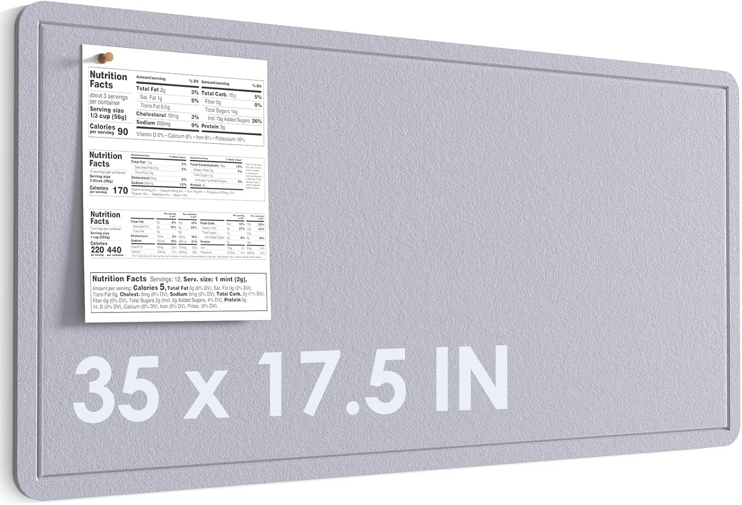 MaxGear Extra Large Bulletin Board 72" x 48", Foldable Felt Board Vision Board Supplies, Cork Board for Office, Home, School, Small Pin Boards for Walls Decorative Display Board Dark Blue