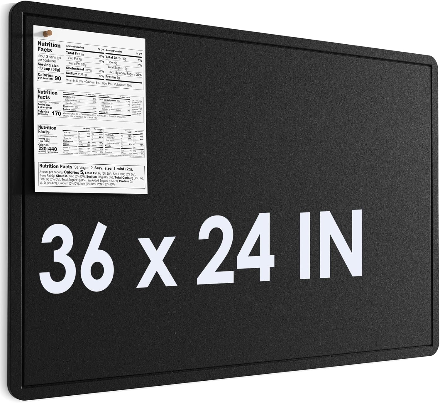 MaxGear Extra Large Bulletin Board 72" x 48", Foldable Felt Board Vision Board Supplies, Cork Board for Office, Home, School, Small Pin Boards for Walls Decorative Display Board Dark Blue
