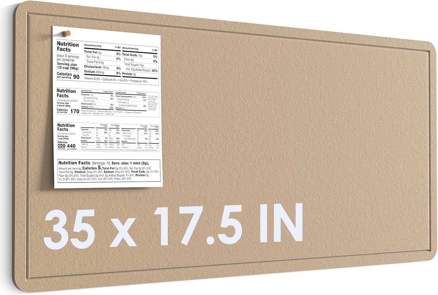 MaxGear Extra Large Bulletin Board 72" x 48", Foldable Felt Board Vision Board Supplies, Cork Board for Office, Home, School, Small Pin Boards for Walls Decorative Display Board Dark Blue